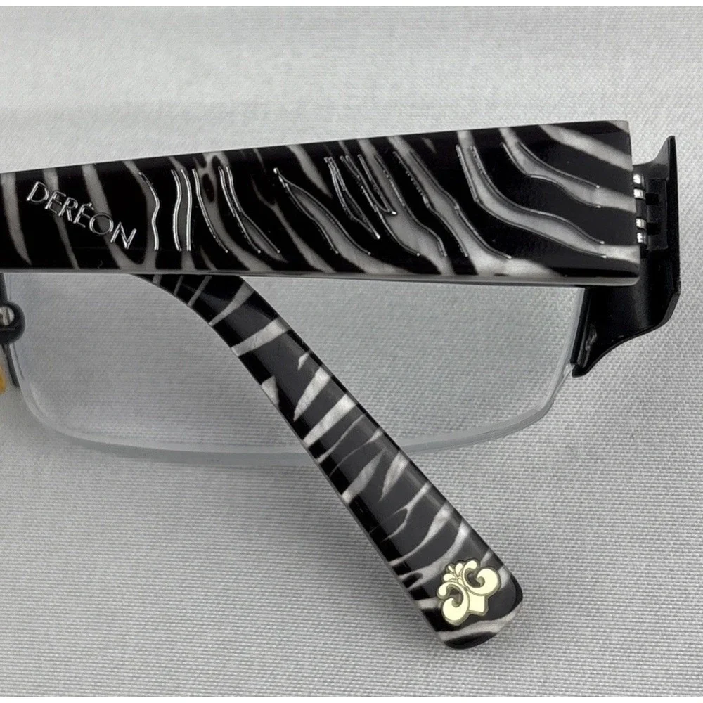 Dereon DOC316 001 Semi Rimless Eyeglasses Frame w/ Flexhinge 53-19-135